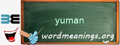 WordMeaning blackboard for yuman